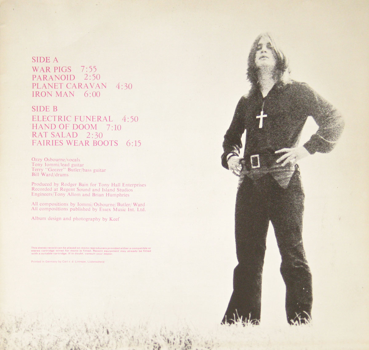 High Resolution Photo black sabbath paranoid germany 